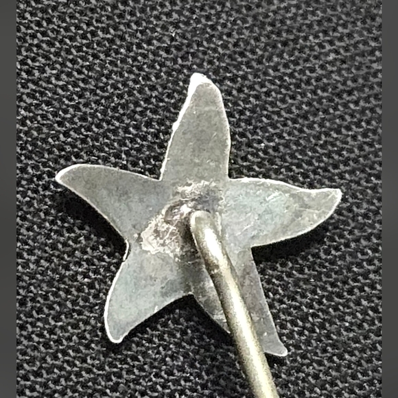 Vintage Elegant Sterling Silver And Plated Starfish Hatpin/ Brooch - Picture 3 of 4
